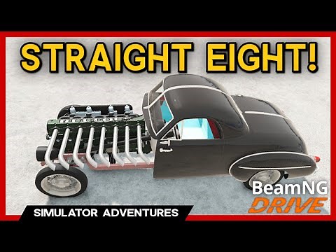 INSANE Inline 8 Engine! - BeamNG Automation Mod