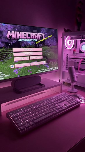 The Cutest Pink GUI Pack for Minecraft! Gaming Setup Aesthetic