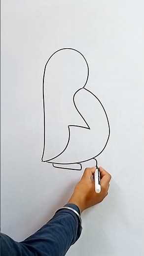 Penguin Drawing🐧| Easy Step by Step Penguin Drawing for Beginners #art #shortsfeed #shorts