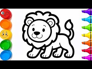 How to Draw a Strong Lion 🦁 💪Drawing and Coloring Easy Step by Step for Beginners