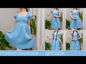 How to Crochet a Puff Sleeve Dress | Pattern & Tutorial DIY