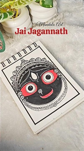 ✨Lord Jagannath Art | Easy Mandala Art #drawing #doodleart #trending #ytshorts #shorts#satisfying