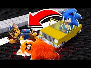 SONIC 2 ECRASE ALERTE ROUGE ET CHASE DE LA PAT PATROUILLE SUR MINECRAFT !