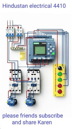 Siemens PLC logo complete wiring diagram#automation#youtubeshort#electrician#starter control wiring