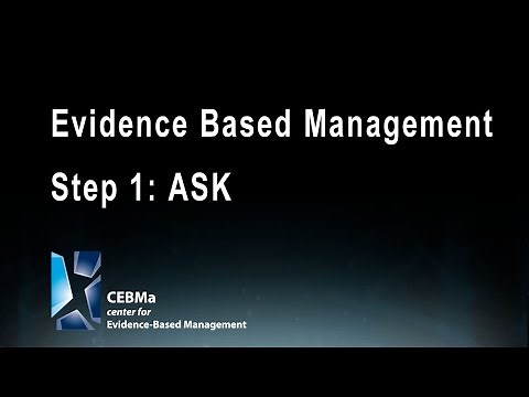 Evidence Based Management - Step 1: ASK