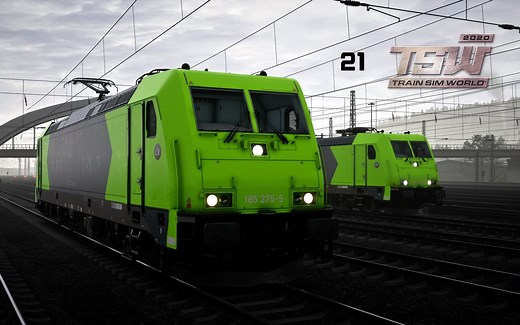 火车模拟世界2020 司机伸懒腰引紧急制动 德国鲁尔锡根北线 BR185 Train Sim World 2020