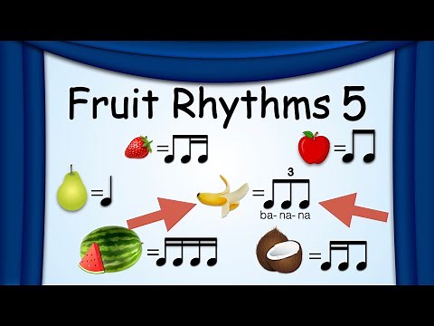 Fruit Rhythms #5 | Beginner Rhythm Activity for Kids | Green Bean's Music