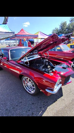 1973 Chevrolet Camaro Z/28 powered by a supercharged LS engine at Cruisin’ The Coast - Bay St. Louis Car Show #sickcarsandtrucks #musclecar #restomod | SICK Cars and Trucks