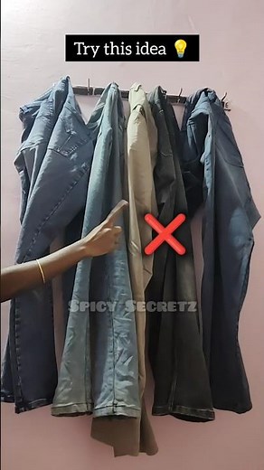 Pants organizing idea 💯| #shorts #lifehacks #tipsandtricks