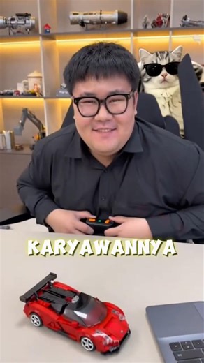 Pak bos dapet mainan mobil remot lego baru dari karyawannya 😎😅 #shortsviral