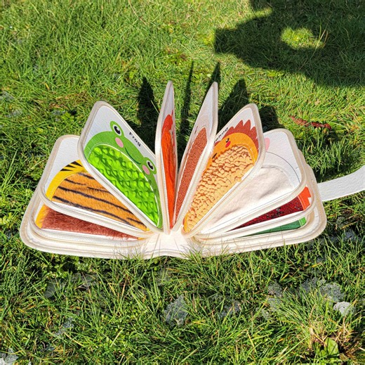 Personalized Christening Gift - Baby's First Touch and Feel Book With 18 Animal Textures, Sensory Book for Newborn - Etsy