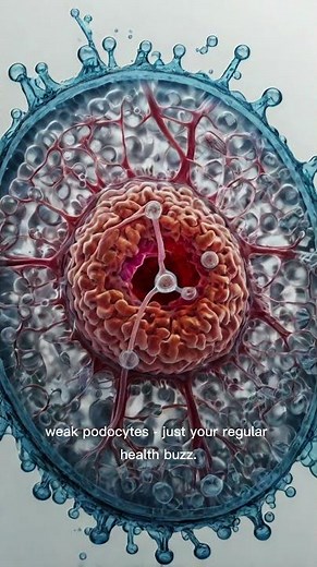 Glomerular Filtration Barrier – 3D Visualization of Urine Filtration Process"#health #anatomy #ia