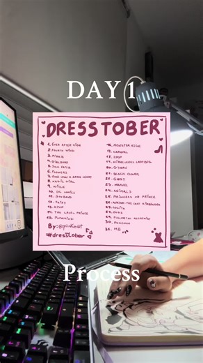 Day 1. Ever after high #dresstober #octoberdrawingchallenge #fyp #everafterhigh