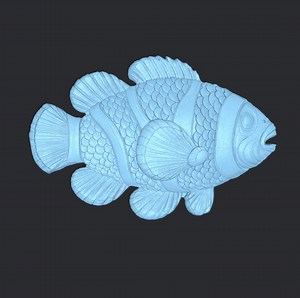 Clown Fish STL File for CNC Carving & 3D Printing | Detailed Marine 3D Model - Etsy