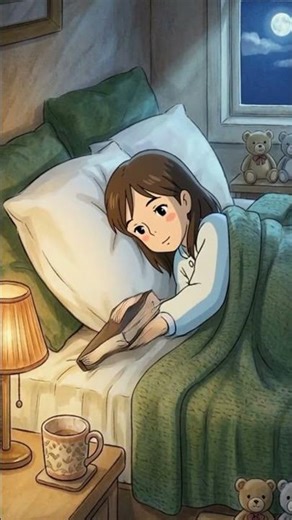 The coziest bedtime routine #cozy #sleep #animation #ghiblistyle