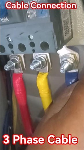 3 Phase Cable Connection 😭 #shorts #mcb #electrical #wire