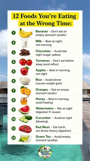 12 Foods You Might Be Eating at the WRONG Time 🕒🍎 | Better Food Timing Tips