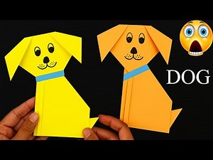 How to Make Easy Paper Dog Craft 🐕 DIY paper puppy Great craft idea || Cute Origami Dog Step by Step