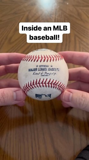 Everything inside an MLB baseball. (🎥: @cameronguzzo) | TSN