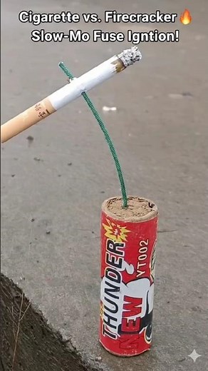 Cigarette vs. Firecracker: Slow-Mo Fuse Ignition! 💥