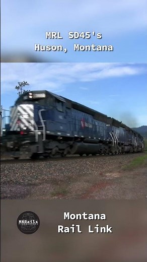 Montana Rail Link - EMD SD45's in Huson Montana #shorts