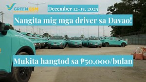 DAVAO GRAND LAUNCH EVENT! December 12-13, 2025 🌱 Be part sa future with Green GSM – hiring ta ug Drivers! 💰 Pwede ka makakita up to ₱50,000/month FREE ₱3,000 Top-up Wallet! Plus ₱1,000 support para ma-upgrade ang Non-Pro license into Pro! Libre 1 sako bugas igahatag pagkuha nimo sa unit/car. ✨ Dream Big. Drive Green. Earn Big! ✨ Requirements: Driver’s License 2 photocopies (front & back) Any available Gov’t IDs/papers: SSS, Pag-Ibig, PhilHealth, TIN, NBI 📍 Davao Depot: Lot 1241, KM 10 Sasa, D