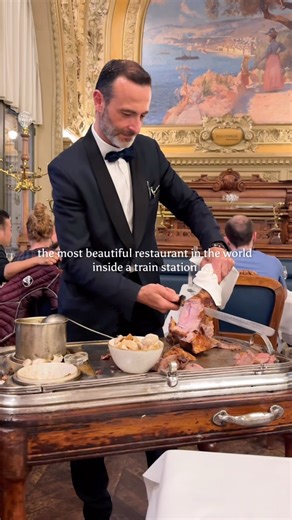 The most beautiful restaurant in the world inside a train station. ✨🚉 @restaurantletrainbleu Le Train Bleu, hidden inside Gare de Lyon station in Paris, is a stunning blend of Belle Époque art, history, and French cuisine. It’s not just a meal, it’s a work of art. This is the most iconic dinner experience you can have in Paris. 🇫🇷 #letrainbleu #parisrestaurants #hiddengemsparis #belleepoque #parisdining #historicplaces #parisfoodie | Gioacchino russo