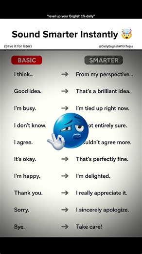 Stop Sounding Basic ❌| Speak Like a Pro #english #learnenglish #spokenenglish #fluentenglish #shorts
