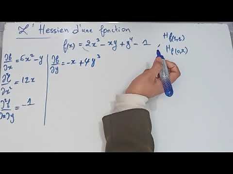 Analyse S1 : La matrice Hessienne d'une fonctions à deux variables
