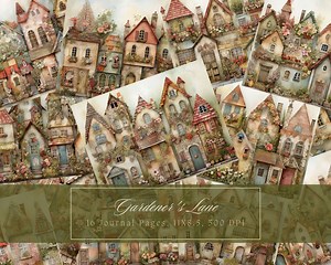 Vintage Spring Houses Junk Journal Kit Floral Vintage Ephemera Journal Flowers Digital Paper Garden Scrapbooking Printable Collage Sheets - Etsy