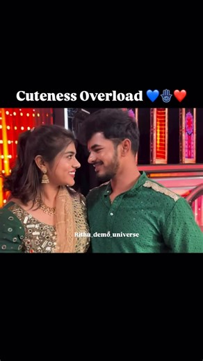 Rivan❤️Fan_girl on Instagram: "How cute 💙🪬❤️ @rithu_chowdhary @demon_pavan #rithuchowdary #rivan #demon #viral #love"