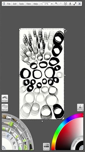 desenho livre _ duplicando círculos _ ArtRage #artrage #desenhodigital