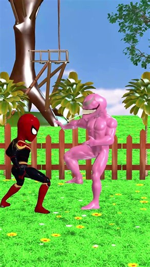 Scaryteacher3d Like Pink 💖 Spiderman vs Venom #scaryteacher3d #roblox #shorts