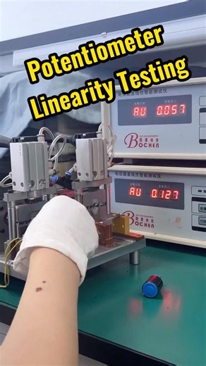 Potentiometer Linearity Testing #electroniccomponents #potentiometer #resistor #trimming #factory