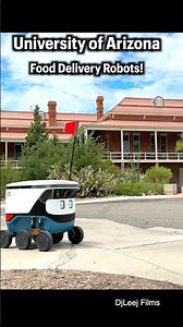 Food delivery robots at the University of Arizona deliver 400 meals a day on campus! #robot