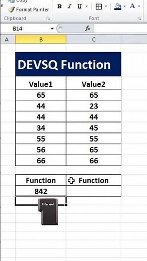 DEVSQ Function in Excel | Calculate Sum Of Squares Of Deviations