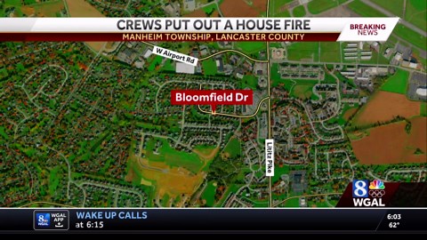 Crews put out house fire in Lancaster County