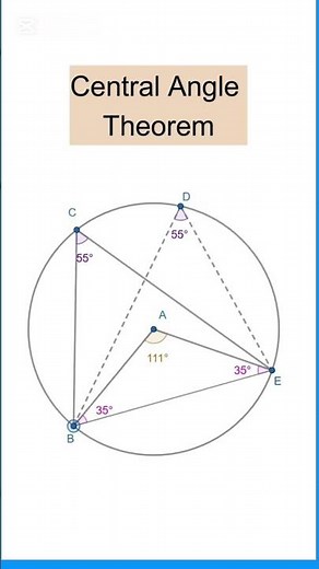 geometry: central angle theorem #maths #basicproblems #education #florida