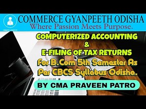 COMPUTERIZED ACCOUNTING & E-FILING OF TAX RETURNS lecture-1