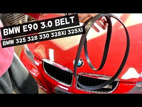 BMW E90 E92 E93 SERPENTINE BELT DIAGRAM AND REPLACEMENT 325i 328i 330i 325xi 328xi 325ci 328ci