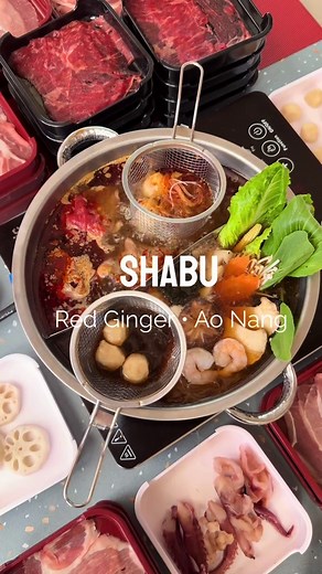 ชาบูใหม่ที่ Red Ginger Chic Resort อ่าวนาง