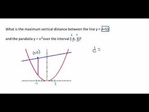 Optimization - Max distance of vertical line between a line and parabola