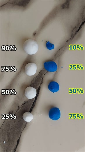 DIY blue and white clay color mixing #shorts #colormixing #trending