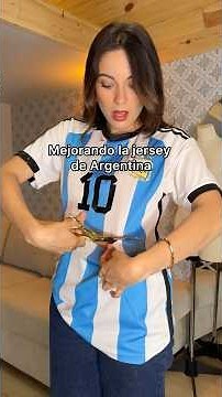 Mejorando la jersey de Argentina 🇦🇷 ❤️ ...#sewing #costurar #adidas #argentina