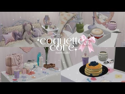 Coquette Core Sims 4 Room 🎀 ft. ‪@SimmerKate‬'s CC | Free Download + Room Tour