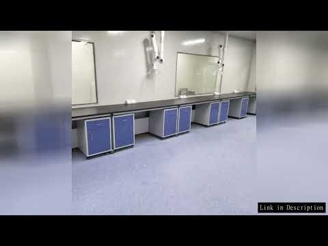 Modern Design Laboratory Steel Frame Table Acid And Alkali Resistant With Movable Cabinet For Labora