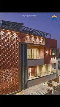 This Terracotta House Connects 3 Generations | 6,863 Sqft Luxury Duplex Home Design