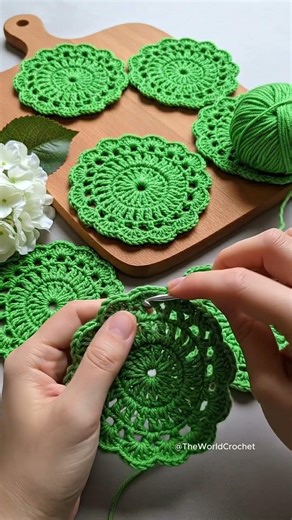 Easy Crochet Coasters 🌿 | Relaxing Handmade Project