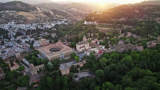 Soaring over the Alhambra: The ancient palace seen from above
