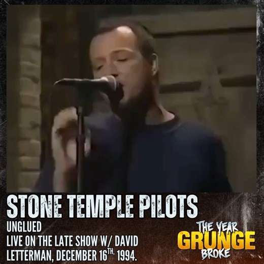 49K views · 2.6K reactions | STONE TEMPLE PILOTS - Unglued - Live on the Late Show with David Letterman, December 16th, 1994. | The YEAR Grunge BROKE | Facebook